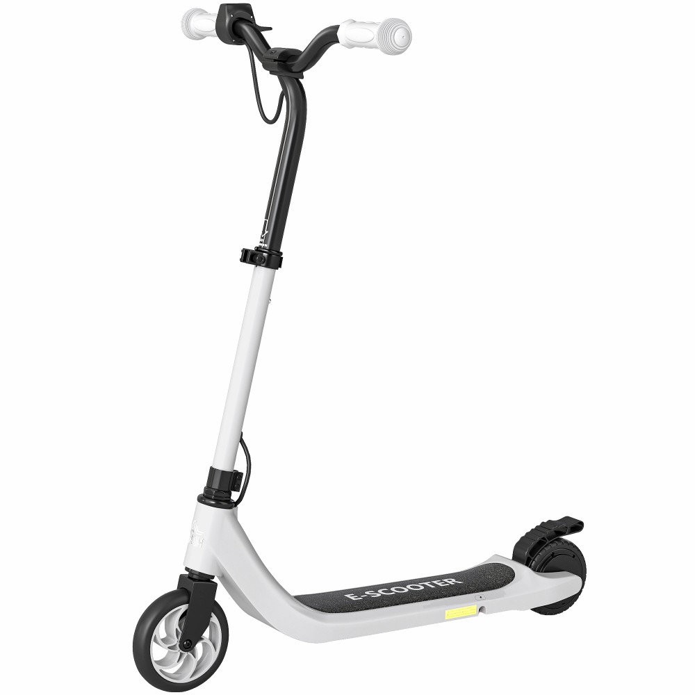 E-scooter, ηλεκτρικό kick scooter, αυτονομία 6 km, ηλικίας 6 ετών και άνω, ατσάλινο πλαίσιο, μαύρο+άσπρο, 76 x 53 x 95 cm