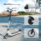 E-scooter, ηλεκτρικό kick scooter, αυτονομία 6 km, ηλικίας 6 ετών και άνω, ατσάλινο πλαίσιο, μαύρο+άσπρο, 76 x 53 x 95 cm