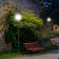 Ηλιακό φανάρι κήπου LED, πλαστικό φανάρι, φωτιστικό εξωτερικού χώρου για εσωτερική και εξωτερική χρήση, ύψος 177 cm, φωτιστικό κήπου, 30/60 lumens, για διακόσμηση μπαλκονιού κήπου μαύρο
