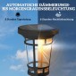 Ηλιακό φανάρι δαπέδου με γλάστρα 195cm φανάρι κήπου εξωτερικού χώρου με 2 επίπεδα φωτεινότητας Διακόπτης ελέγχου φωτός IP44