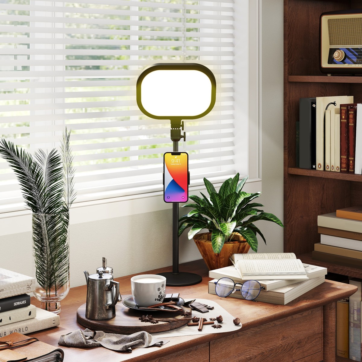 Φωτιστικό κομοδίνου LED, 10 επίπεδα φωτεινότητας, 5 χρώματα, λειτουργία μνήμης, μεταλλικό, μαύρο