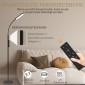 Φωτιστικό δαπέδου LED, 5 λειτουργίες, λειτουργία μνήμης, ρυθμιζόμενη φωτεινότητα, ατσάλι, μαύρο