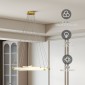 Φωτιστικό οροφής LED 50W 5 ρυθμιζόμενοι σωλήνες φωτός Ρυθμιζόμενο φωτιστικό οροφής για σαλόνι τραπεζαρία κουζίνα χρυσό+λευκό