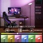 Φωτιστικό δαπέδου RGB Uplighter, Φωτιστικό με δυνατότητα ρύθμισης ρύθμισης με τηλεχειριστήριο & έλεγχο αφής, περιστρεφόμενη κεφαλή 350°, μαύρο