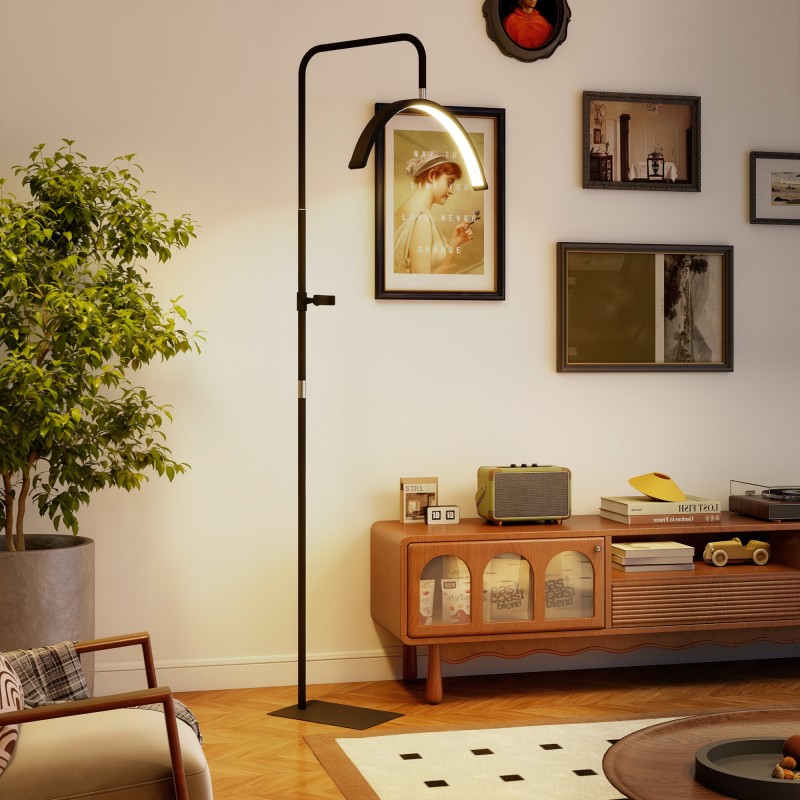Φωτιστικό βλεφαρίδων LED Half Moon με βάση τηλεφώνου 350° Περιστρεφόμενο δαχτυλίδι ομορφιάς Ανοιχτό ζεστό φωτιστικό με ρυθμιζόμενο ύψος