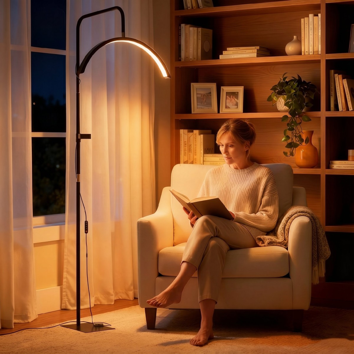 Φωτιστικό βλεφαρίδων LED Half Moon με βάση τηλεφώνου 350° Περιστρεφόμενο δαχτυλίδι ομορφιάς Ανοιχτό ζεστό φωτιστικό με ρυθμιζόμενο ύψος