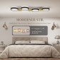Φωτιστικό οροφής LED 38W 1500LM 3000K-6500K φωτιστικό οροφής φωτιστικό σαλονιού με τηλεχειριστήριο 4 λαμπτήρων μαύρο + χρυσό