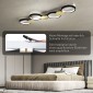 Φωτιστικό οροφής LED 38W 1500LM 3000K-6500K φωτιστικό οροφής φωτιστικό σαλονιού με τηλεχειριστήριο 4 λαμπτήρων μαύρο + χρυσό
