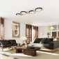 Φωτιστικό οροφής LED 38W 1500LM 3000K-6500K φωτιστικό οροφής φωτιστικό σαλονιού με τηλεχειριστήριο 4 λαμπτήρων μαύρο + χρυσό