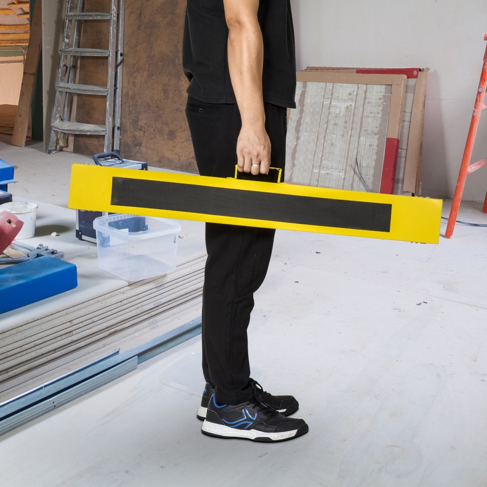 Σετ με 2 πριονοκορδόνια πτυσσόμενο ατσάλι αντιολισθητικό κίτρινο μαύρο 100 x 49 x 62-90 cm χωρητικότητα φόρτωσης 100 kg