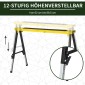 Σετ με 2 πριονοκορδόνια πτυσσόμενο ατσάλι αντιολισθητικό κίτρινο μαύρο 100 x 49 x 62-90 cm χωρητικότητα φόρτωσης 100 kg