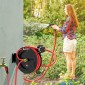 Επιτοίχια καρούλι λάστιχου κήπου, αυτόματη ανάσυρση, πίεση νερού 20 bar, σωλήνας νερού 15+1 m, μεταλλικός