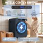 Στεγνωτήριο εξάτμισης 5kg, 1000W Συμπαγές, ανεξάρτητο στεγνωτήριο μπροστινής φόρτωσης με τύμπανο από ανοξείδωτο χάλυβα, χρονοδιακόπτης, μπλε