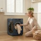 Στεγνωτήριο εξάτμισης 5kg, 1000W Συμπαγές, ανεξάρτητο στεγνωτήριο μπροστινής φόρτωσης με τύμπανο από ανοξείδωτο χάλυβα, χρονοδιακόπτης, μπλε