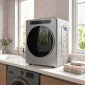 Στεγνωτήριο 5 κιλών εξάτμισης, 1000W Συμπαγές, ανεξάρτητο στεγνωτήριο μπροστινής φόρτωσης με τύμπανο από ανοξείδωτο χάλυβα, χρονοδιακόπτης, ασημί