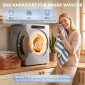 Στεγνωτήριο 5 κιλών εξάτμισης, 1000W Συμπαγές, ανεξάρτητο στεγνωτήριο μπροστινής φόρτωσης με τύμπανο από ανοξείδωτο χάλυβα, χρονοδιακόπτης, ασημί