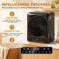 Συμπαγές στεγνωτήριο εξάτμισης 1000W με λειτουργίες Extra Dry & ECO, χρονοδιακόπτη και ρυθμίσεις θερμοκρασίας, μαύρο