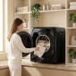 Συμπαγές στεγνωτήριο εξάτμισης 1000W με λειτουργίες Extra Dry & ECO, χρονοδιακόπτη και ρυθμίσεις θερμοκρασίας, μαύρο