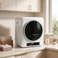 Στεγνωτήριο συμπαγούς εξάτμισης 1000W με λειτουργίες Extra Dry & ECO, χρονοδιακόπτη και ρυθμίσεις θερμοκρασίας, λευκό