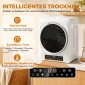 Στεγνωτήριο συμπαγούς εξάτμισης 1000W με λειτουργίες Extra Dry & ECO, χρονοδιακόπτη και ρυθμίσεις θερμοκρασίας, λευκό