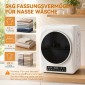 Στεγνωτήριο συμπαγούς εξάτμισης 1000W με λειτουργίες Extra Dry & ECO, χρονοδιακόπτη και ρυθμίσεις θερμοκρασίας, λευκό