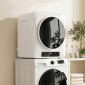 Στεγνωτήριο συμπαγούς εξάτμισης 1000W με λειτουργίες Extra Dry & ECO, χρονοδιακόπτη και ρυθμίσεις θερμοκρασίας, λευκό