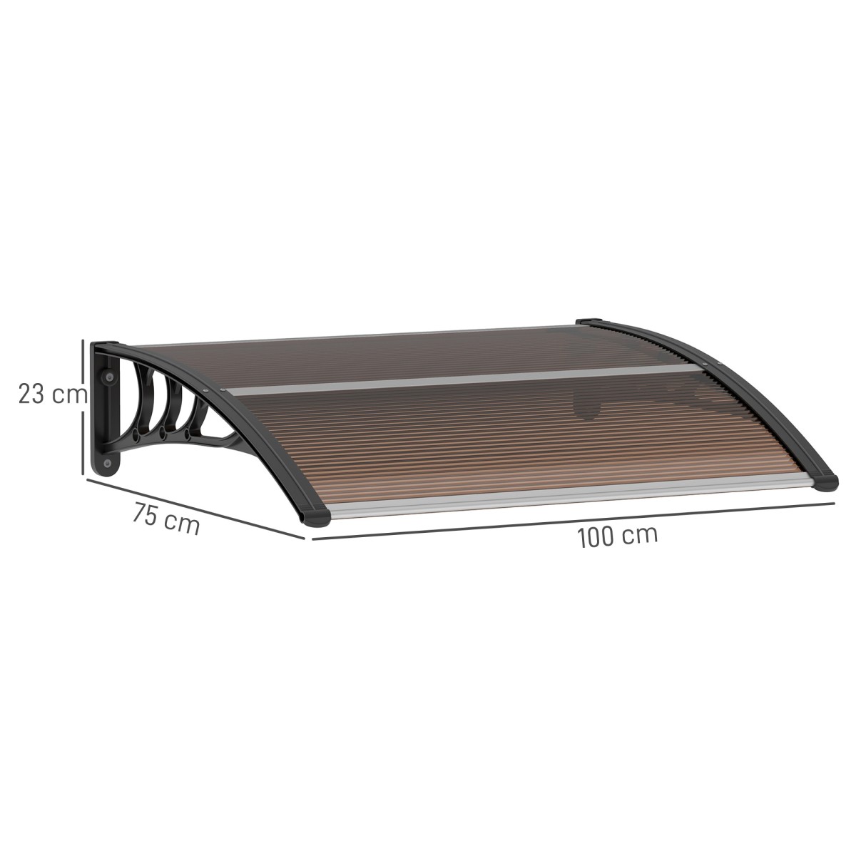 Κουβούκλιο κουβούκλιο εξώπορτας 120 x 75 cm στεγασμένο κουβούκλιο κουβούκλιο από πολυανθρακικό