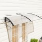 Επιτραπέζιο κουβούκλιο για εξώπορτα 75x195x23 cm κουβούκλιο 5mm πολυανθρακικό αντηλιακό προστασία από βροχή για εξωτερικό αλουμίνιο διάφανο