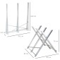 Chainsawhorse sawhorse πτυσσόμενο πλαίσιο πριονιού για καυσόξυλα ασημί μέταλλο 83 x 83 x 79 cm