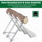 Chainsawhorse sawhorse πτυσσόμενο πλαίσιο πριονιού για καυσόξυλα ασημί μέταλλο 83 x 83 x 79 cm