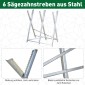 Chainsawhorse sawhorse πτυσσόμενο πλαίσιο πριονιού για καυσόξυλα ασημί μέταλλο 83 x 83 x 79 cm
