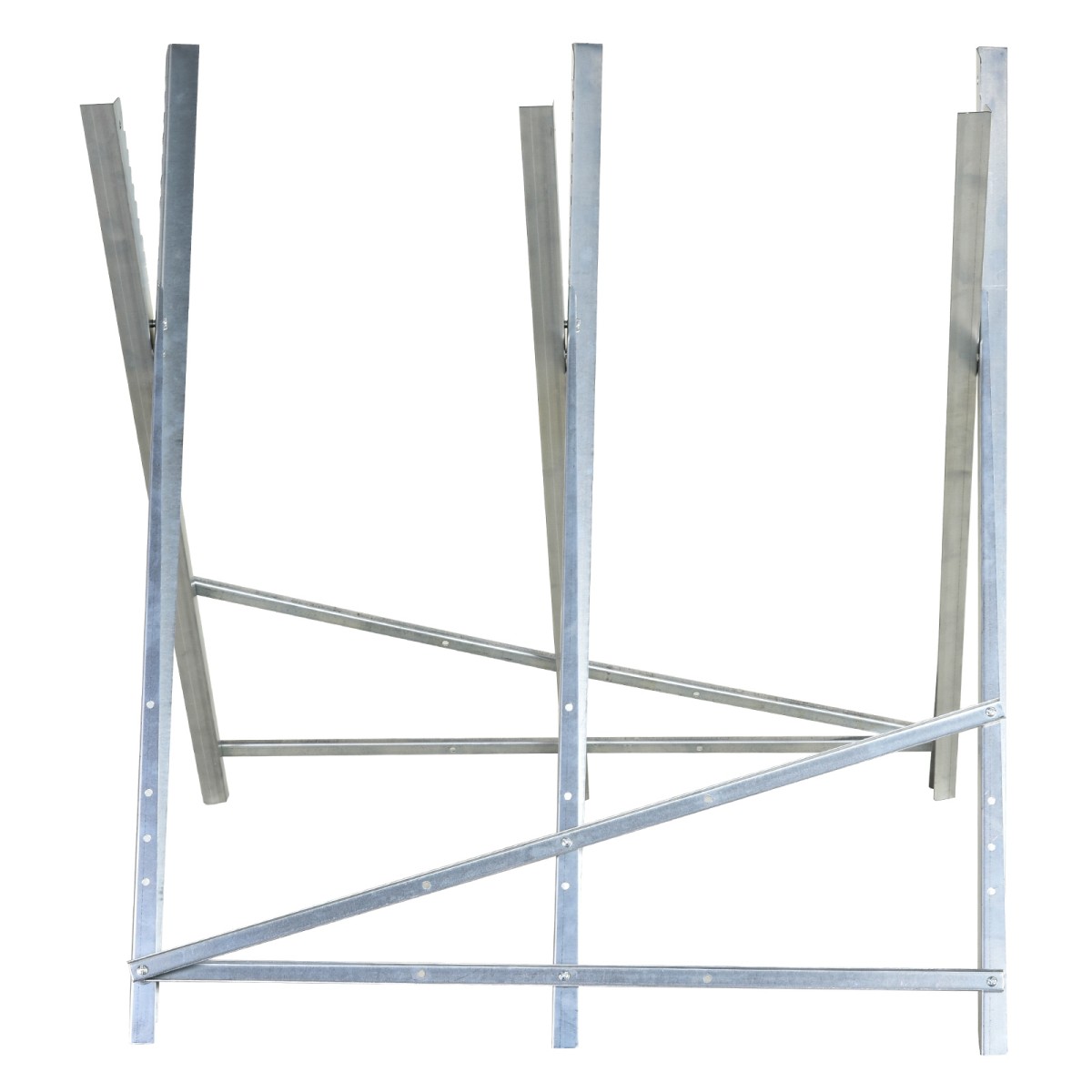 Chainsawhorse sawhorse πτυσσόμενο πλαίσιο πριονιού για καυσόξυλα ασημί μέταλλο 83 x 83 x 79 cm