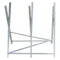 Chainsawhorse sawhorse πτυσσόμενο πλαίσιο πριονιού για καυσόξυλα ασημί μέταλλο 83 x 83 x 79 cm