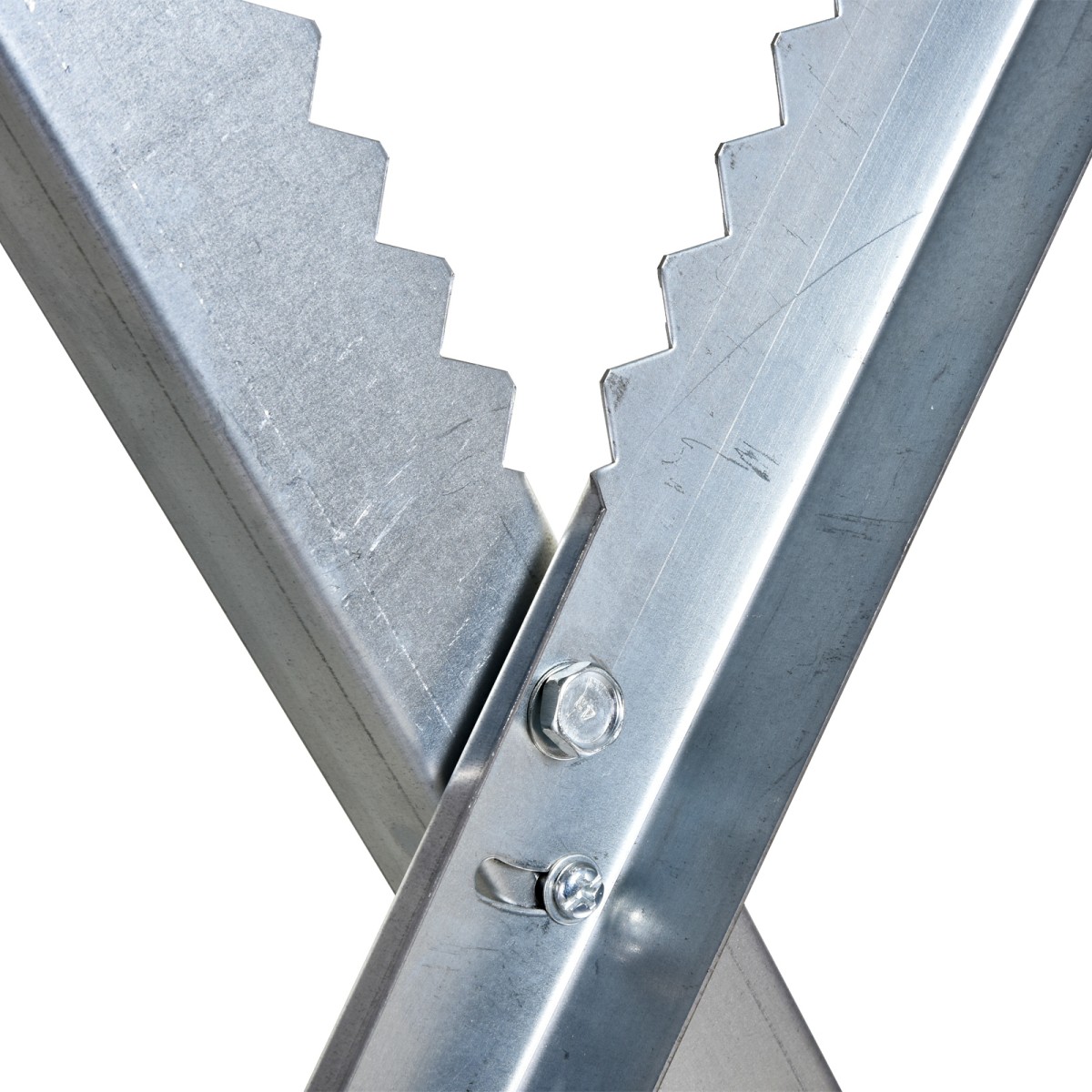 Chainsawhorse sawhorse πτυσσόμενο πλαίσιο πριονιού για καυσόξυλα ασημί μέταλλο 83 x 83 x 79 cm