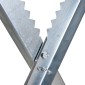 Chainsawhorse sawhorse πτυσσόμενο πλαίσιο πριονιού για καυσόξυλα ασημί μέταλλο 83 x 83 x 79 cm