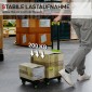 Σακί φορτηγό, αναδιπλούμενο μεταλλικό φορτηγό μεταφοράς με ρόδες, ρυθμιζόμενο χερούλι, 49 x 35 x 102 cm, πράσινο