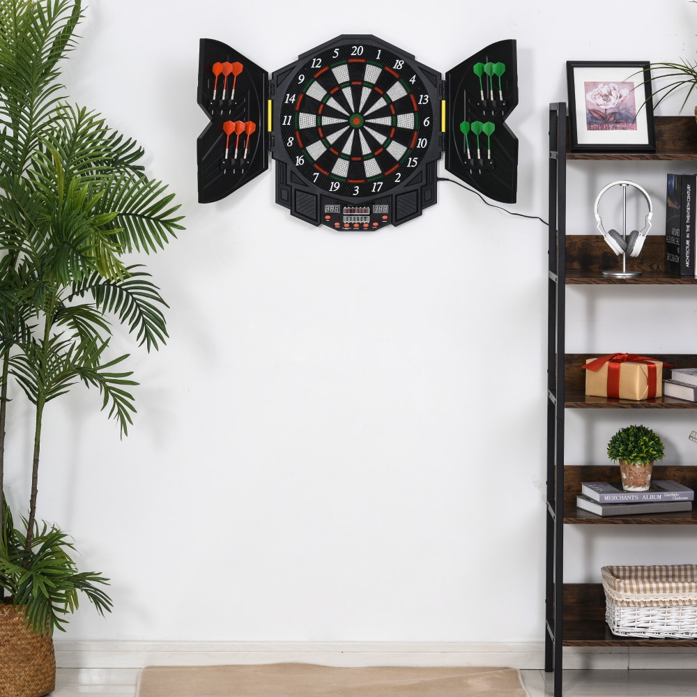 Ηλεκτρονικό βελάκι Dartboard με φωνητικές προτροπές Αγγλικές φωνητικές ενδείξεις LED 12 βελάκια 27 παιχνίδια 216 παραλλαγές Μηχάνημα βελών με πόρτες Σετ βελάκια για έως και 8 παίκτες