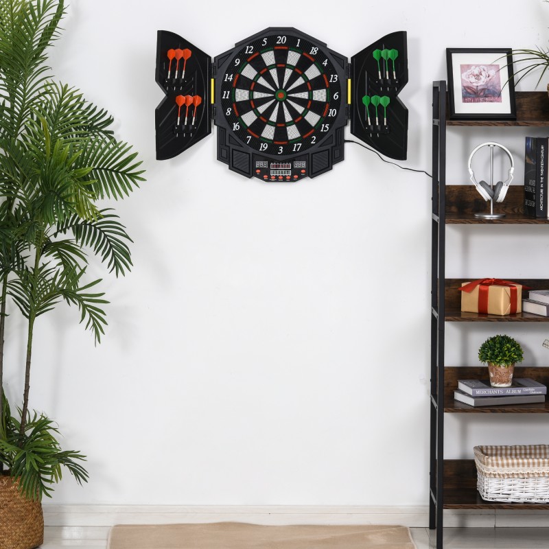Ηλεκτρονικό βελάκι Dartboard με φωνητικές προτροπές Αγγλικές φωνητικές ενδείξεις LED 12 βελάκια 27 παιχνίδια 216 παραλλαγές Μηχάνημα βελών με πόρτες Σετ βελάκια για έως και 8 παίκτες