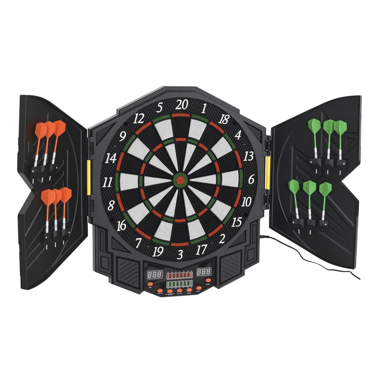 Ηλεκτρονικό βελάκι Dartboard με φωνητικές προτροπές Αγγλικές φωνητικές ενδείξεις LED 12 βελάκια 27 παιχνίδια 216 παραλλαγές Μηχάνημα βελών με πόρτες Σετ βελάκια για έως και 8 παίκτες