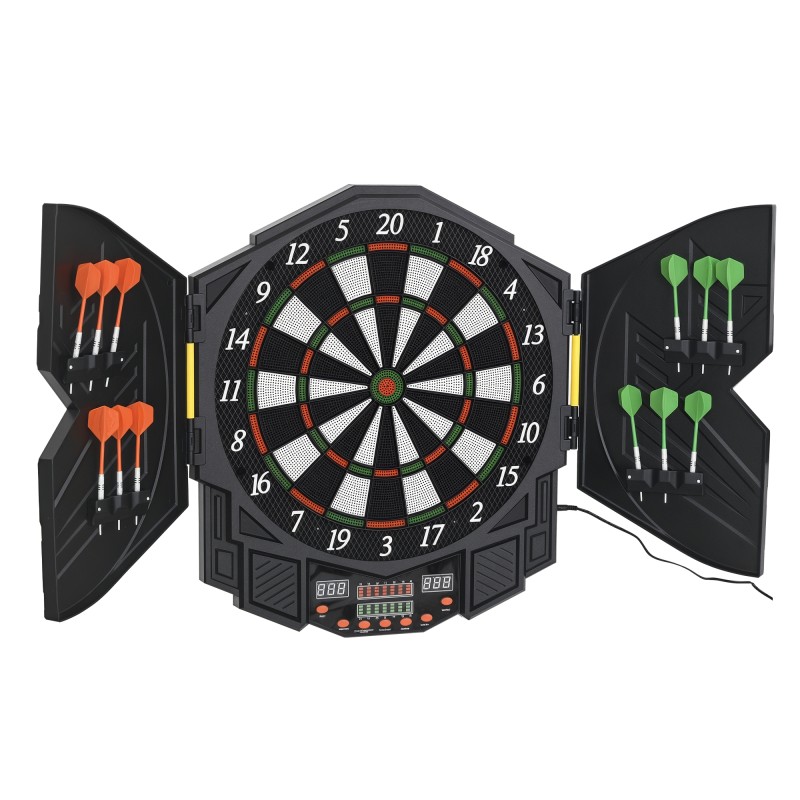 Ηλεκτρονικό βελάκι Dartboard με φωνητικές προτροπές Αγγλικές φωνητικές ενδείξεις LED 12 βελάκια 27 παιχνίδια 216 παραλλαγές Μηχάνημα βελών με πόρτες Σετ βελάκια για έως και 8 παίκτες