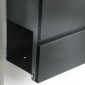 Γραμματοκιβώτιο με καπάκι, 2 οπές αποστράγγισης κάτω, ατσάλι, με κλειδαριά, γκρι