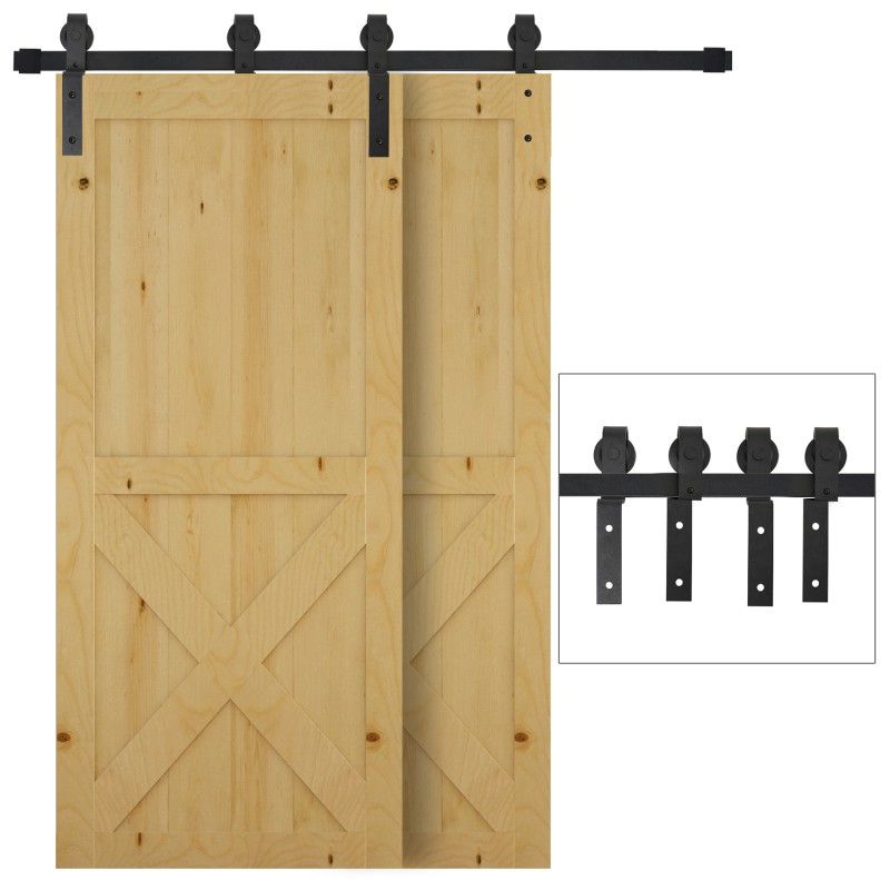 Συρόμενη πόρτα 200 cm πλήρες σετ εξάρτημα συρόμενης πόρτας, συρόμενη ράγα πόρτας, σύστημα συρόμενης πόρτας για ξύλινη συρόμενη πόρτα