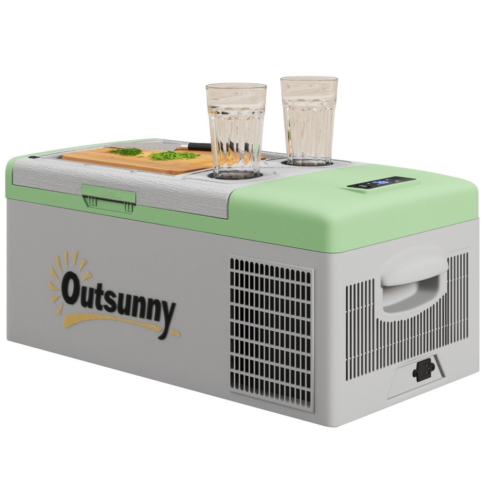Ψυγείο αυτοκινήτου, cool box, 16L, -20℃ έως 10℃, ECO/MAX, 60x32x26cm, πράσινο/γκρι