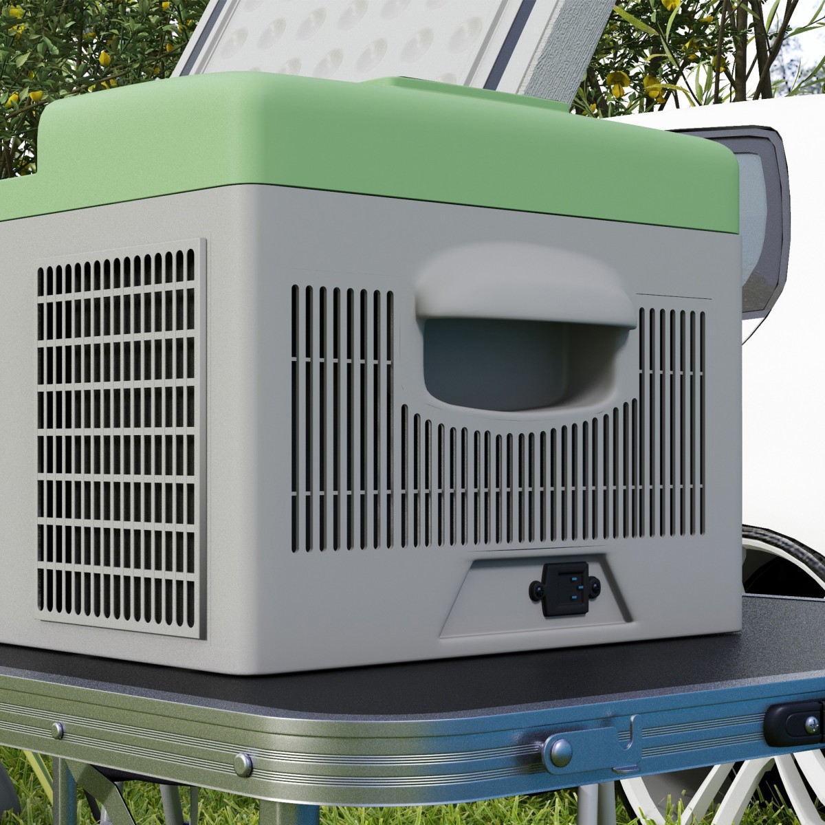 Ψυγείο αυτοκινήτου, cool box, 16L, -20℃ έως 10℃, ECO/MAX, 60x32x26cm, πράσινο/γκρι