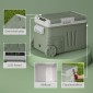 Ψυγείο 33L Camping Travel Cooler Φορητό ψυγείο αυτοκινήτου με 2 διαμερίσματα και ρόδες πλαστικό πράσινο