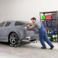 Jack 2 τεμαχίων Maneuvering Aid Tire Changing Jack with 4 Wheels for Car Grey 40,5L x 30W x 13,5H cm