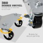 Jack 2 τεμαχίων Maneuvering Aid Tire Changing Jack with 4 Wheels for Car Grey 40,5L x 30W x 13,5H cm