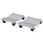 Jack 2 τεμαχίων Maneuvering Aid Tire Changing Jack with 4 Wheels for Car Grey 40,5L x 30W x 13,5H cm