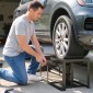 Σετ με 2 υδραυλικές ράμπες πρόσβασης, ράμπα κατωφλίου ρυθμιζόμενου ύψους, χωρητικότητα 3 τόνων, ράμπα κράσπεδου για ελαστικά έως 23 cm