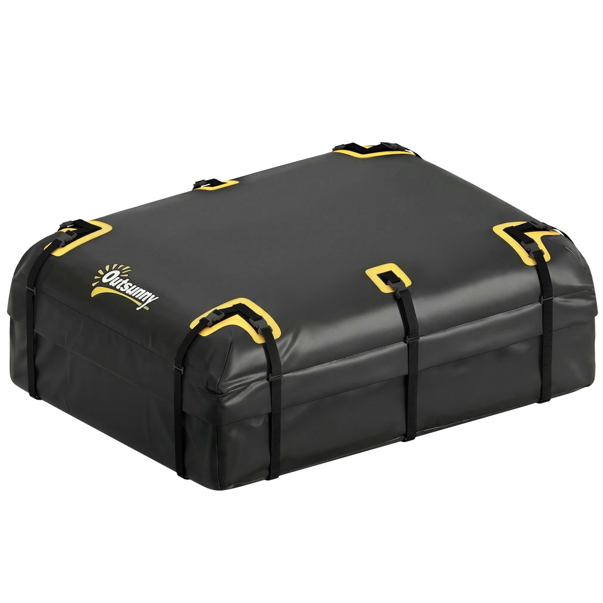 Car Roof Box 21 κυβικά πόδια Πτυσσόμενη αδιάβροχη σχάρα οροφής με αντιολισθητικό χαλάκι 10 ιμάντες βαρέως τύπου 6 γάντζοι πόρτας